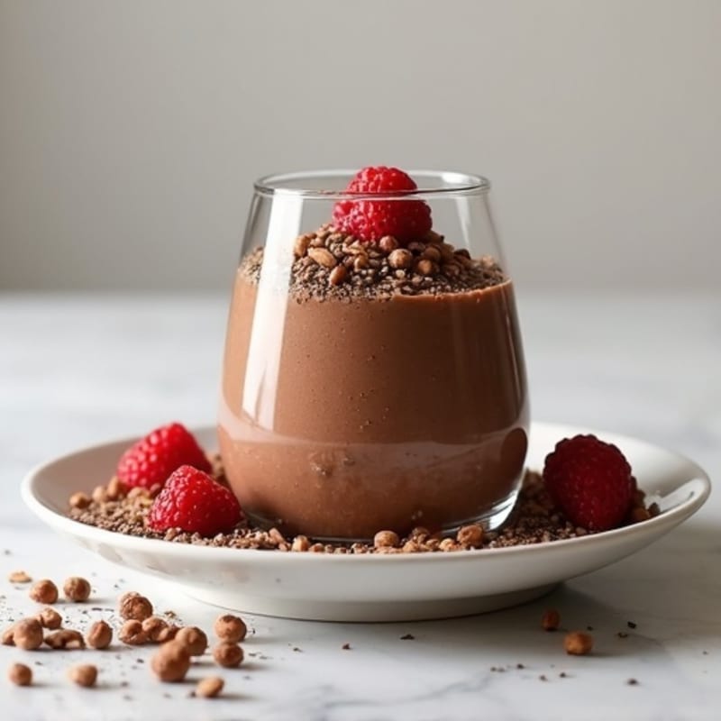 Chocolate Protein Mousse with Chia Seeds