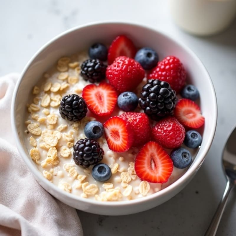 Protein-Packed Creamy Berry Oats