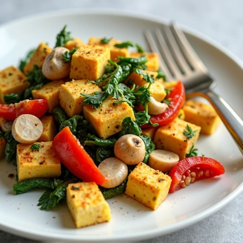 Savory Tofu Scramble with Fresh Veggies