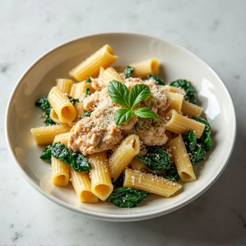 Creamy Garlic-Spinach Chicken Pasta