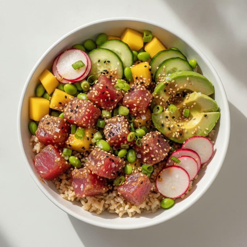 Ahi Tuna Poke Bowl with Mango