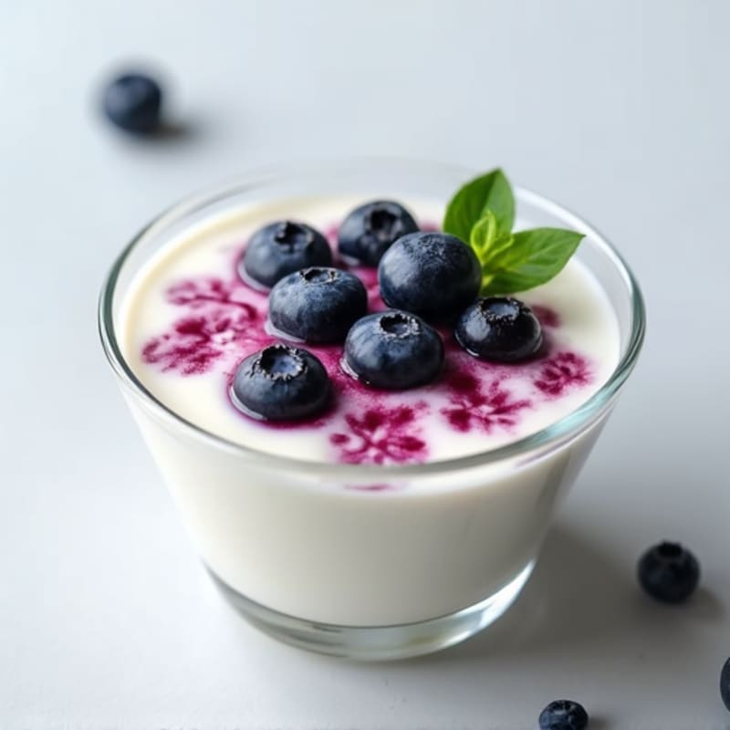Greek Yogurt with Protein Powder and Blueberries