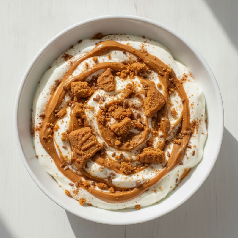 Biscoff Swirl Greek Yogurt Bowl