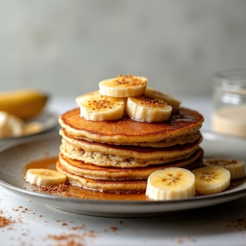 Protein-Packed Caramelized Banana Oat Pancakes