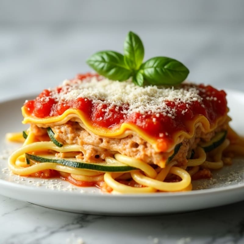 Lean Turkey and Zucchini Noodle Lasagna