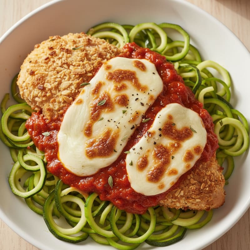 Crispy Baked Chicken Parmesan with Zesty Marinara
