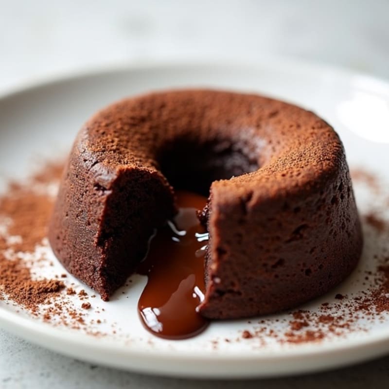 Clean Dark Chocolate Molten Cake
