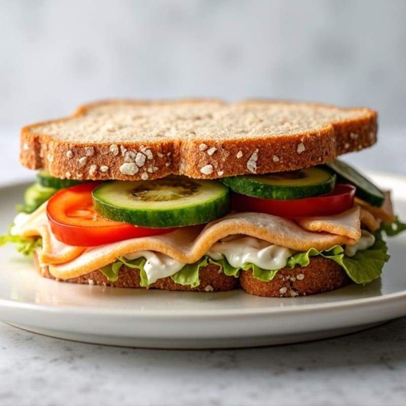 Turkey Deli Wheat Sandwich with Crunchy Veggies