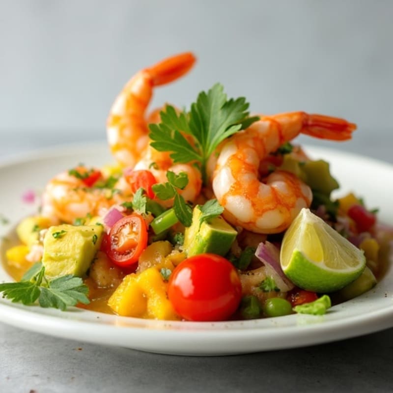 Citrus-Marinated Shrimp and Fresh Avocado Ceviche