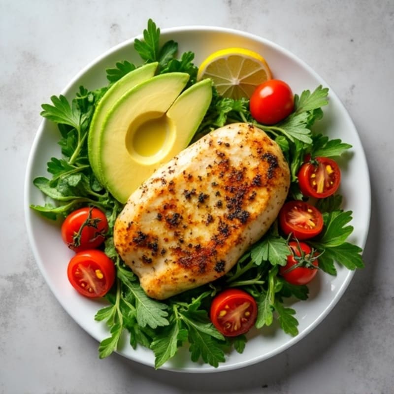 Pan-Seared Lemon-Herb Chicken with Fresh Greens