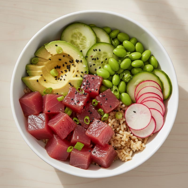 Ahi Tuna Hawaiian Poke Bowl