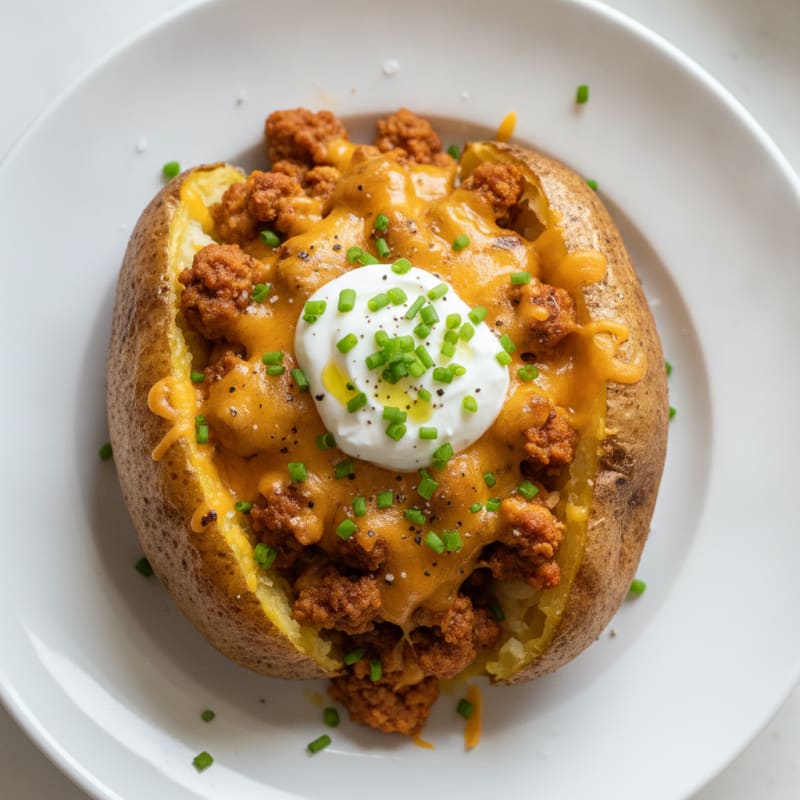 Hearty Loaded Baked Potatoes with Chives