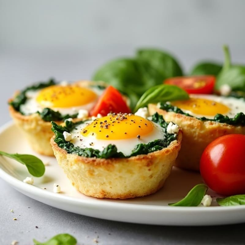 Quick Protein-Packed Spinach and Feta Egg Cups