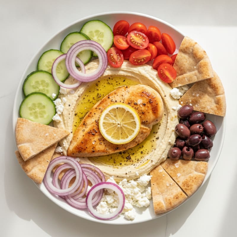 Mediterranean Hummus Vegetable Platter