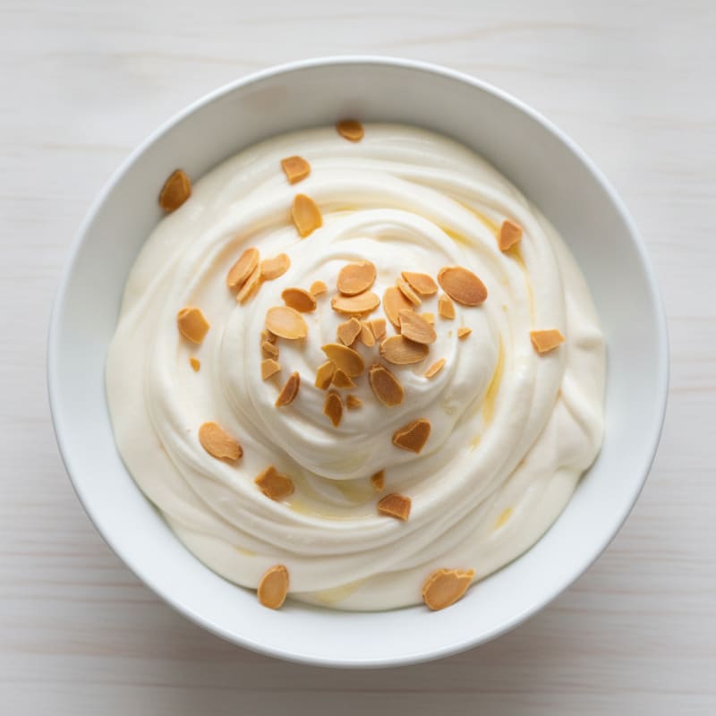 Cottage Cheese Protein Pudding with Sliced Almonds