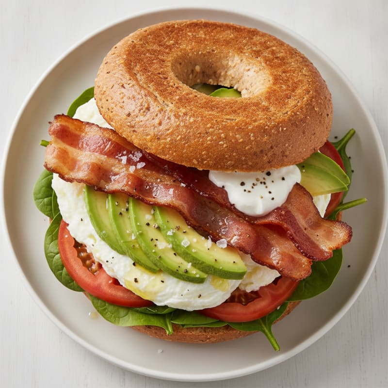 Savory Protein Bagel Sandwich