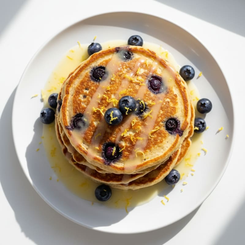 Blueberry Ricotta Pancakes with Lemon Zest