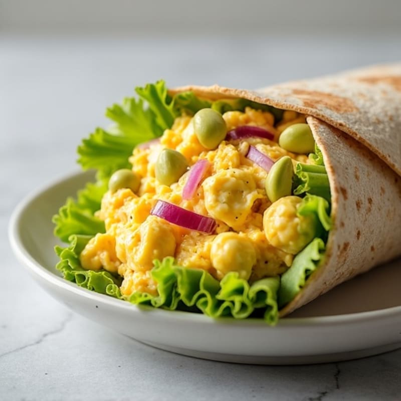 Creamy Egg Salad Whole Wheat Wrap