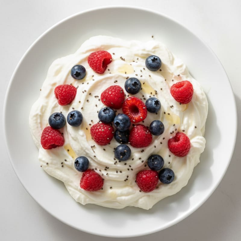Silky Greek Yogurt Protein Mousse with Berries