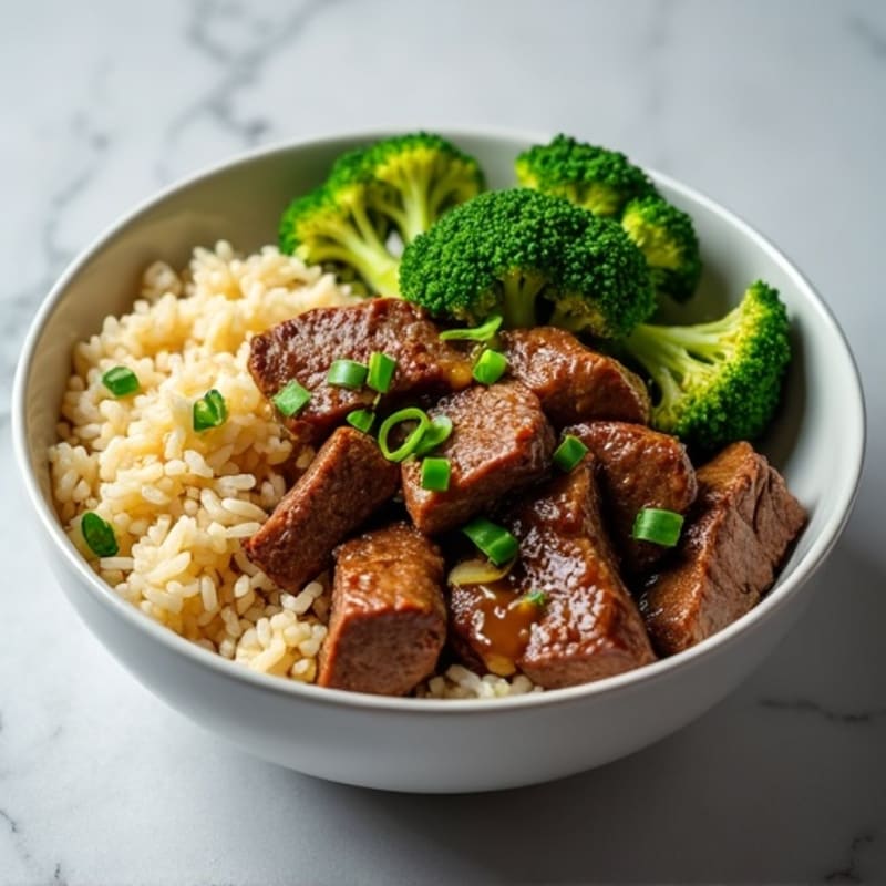 Ginger-Garlic Beef and Broccoli Rice Bowl