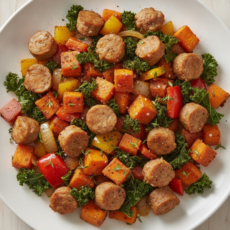 Breakfast Sweet Potato Hash with Sausage
