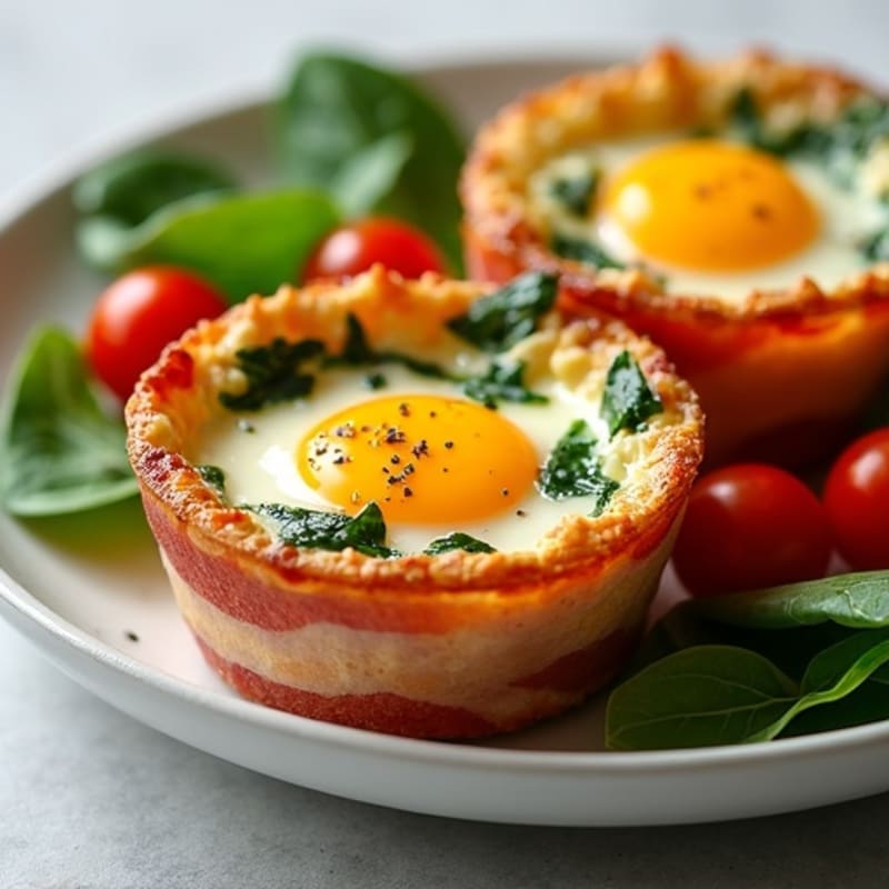 Crispy Turkey Bacon and Herb-Baked Egg Cups