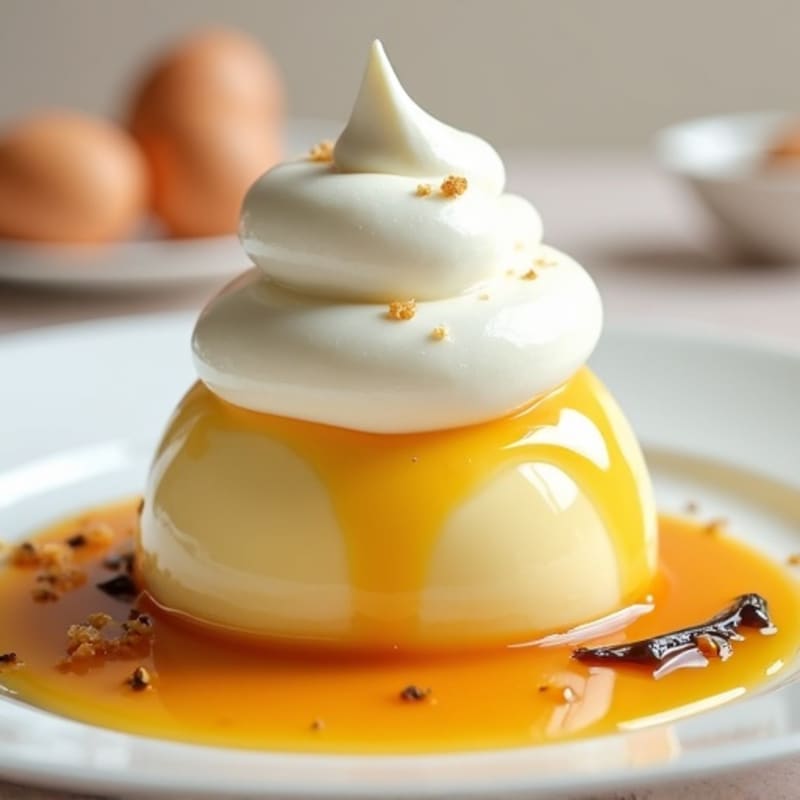 Silky Egg Custard with Whipped Whey Protein