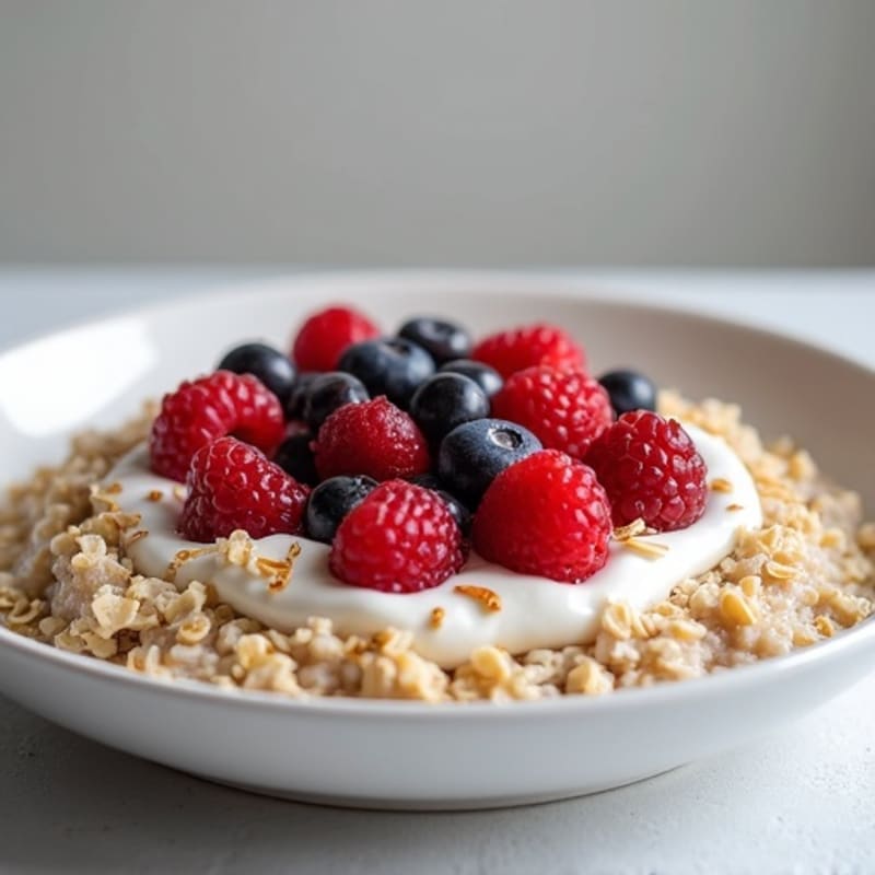 Vanilla-Berry Protein Overnight Oats