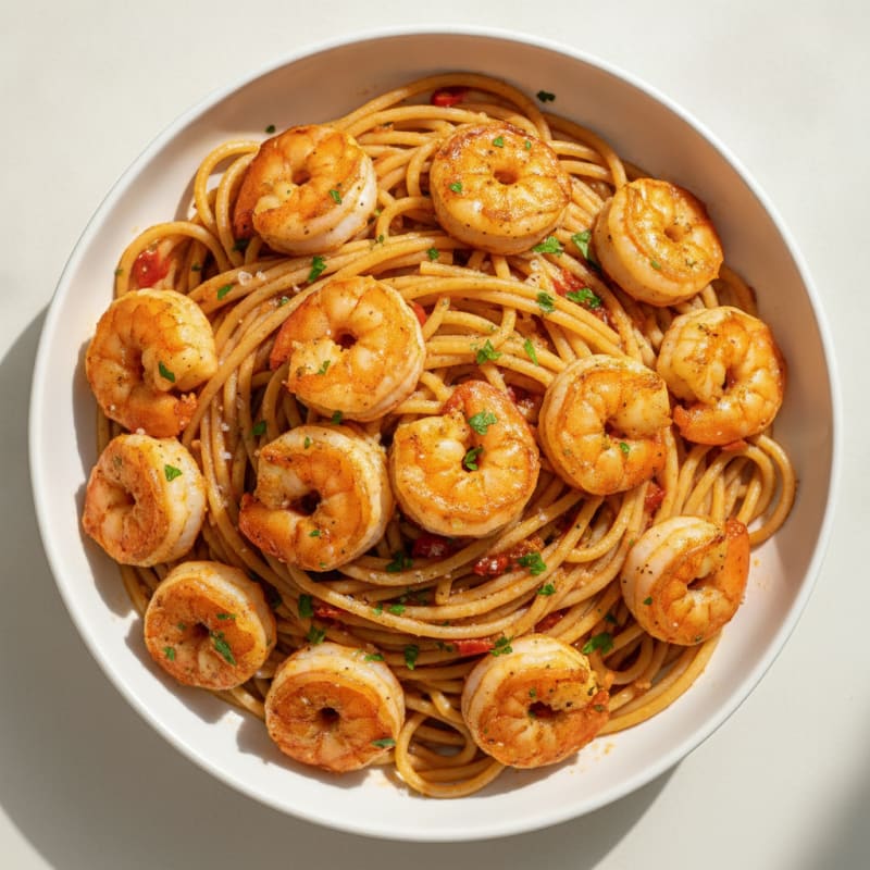 Garlic Shrimp Calabrian Chili Pasta