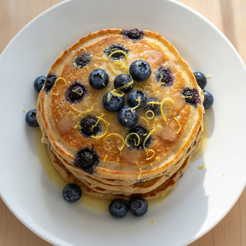 Blueberry Ricotta Pancakes with Lemon Zest