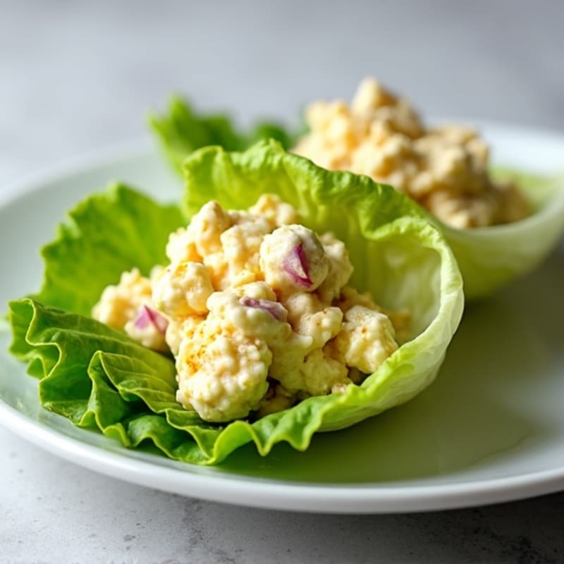 Creamy Greek Yogurt Egg Salad Lettuce Wrap