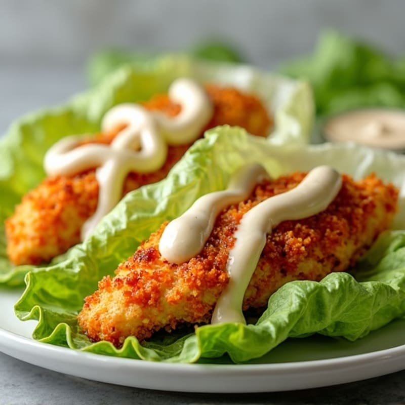 Crispy Buffalo Ranch Chicken Lettuce Wrap