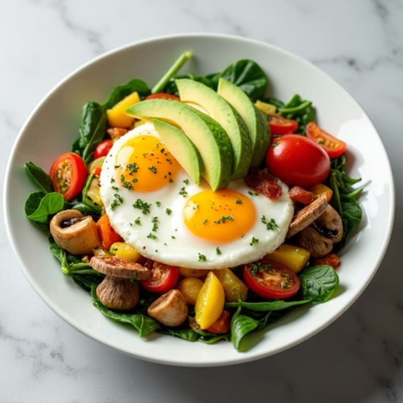 Protein-Packed Veggie and Egg White Scramble Bowl