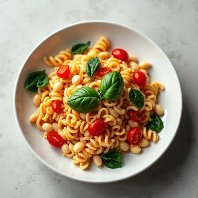 Garlicky White Bean and Tomato Pasta