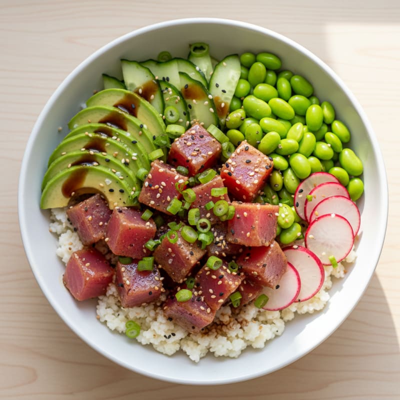 Zesty Hawaiian Tuna Poke Bowl