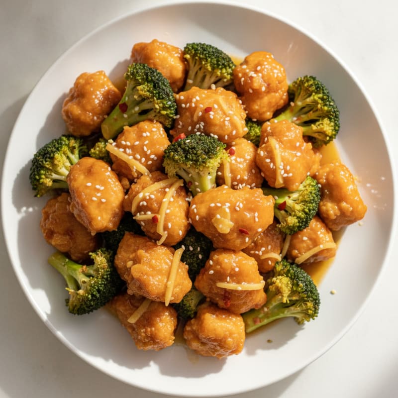 General Tso's Chicken with Broccoli