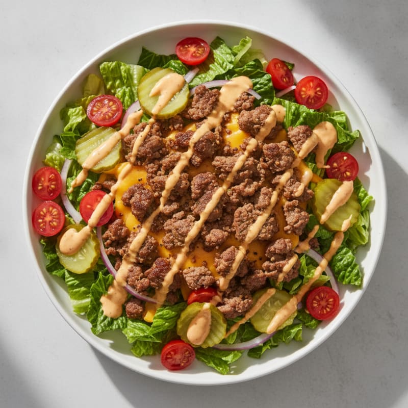 Cheeseburger Bowl with Savory Sauce