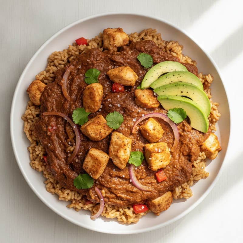 Chicken Mole Rice Bowl