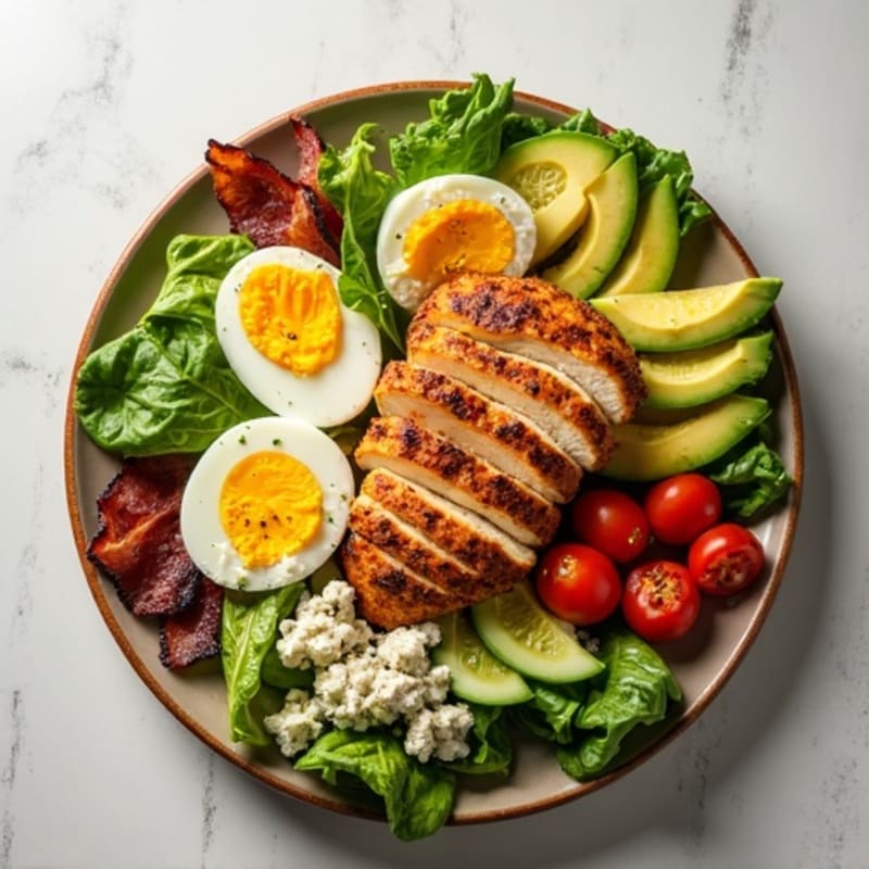 Crispy Chicken Cobb Salad with Fresh Greens