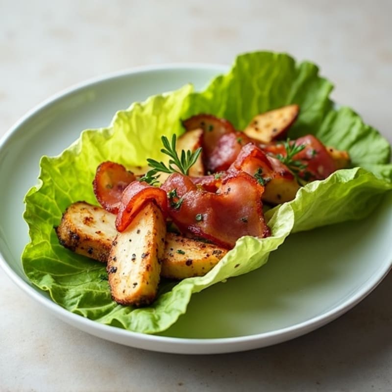 Crispy Turkey Bacon and Creamy Avocado Lettuce Wraps