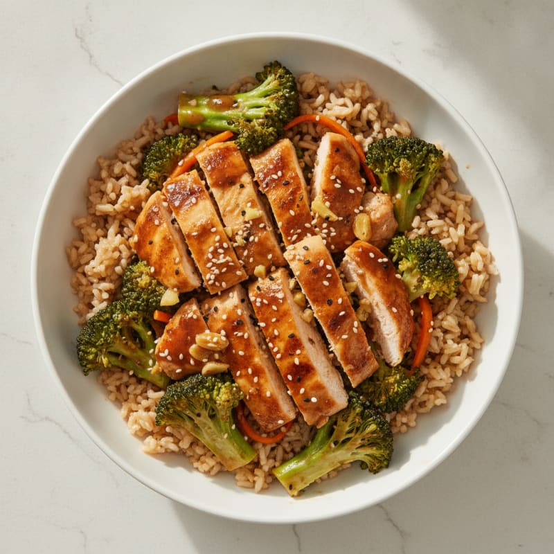 Teriyaki Chicken and Broccoli Bowl
