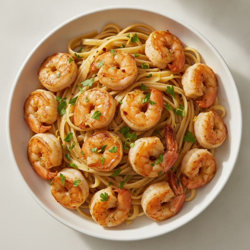Garlic Butter Shrimp Scampi with Linguine