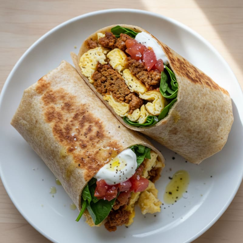 Ultimate Hearty Chorizo and Egg Breakfast Burrito