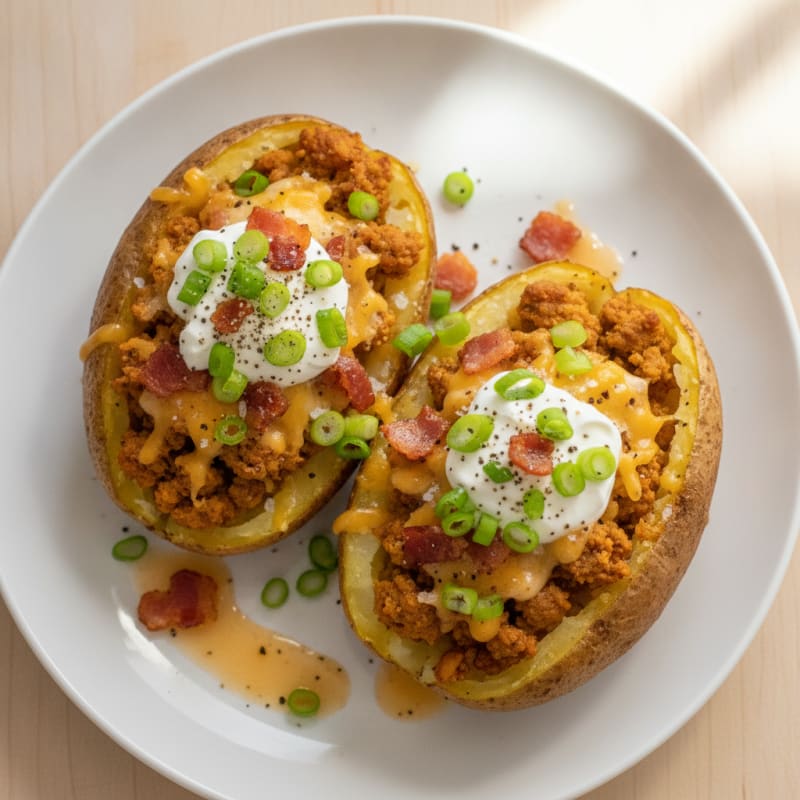 Bacon Cheddar Stuffed Potatoes