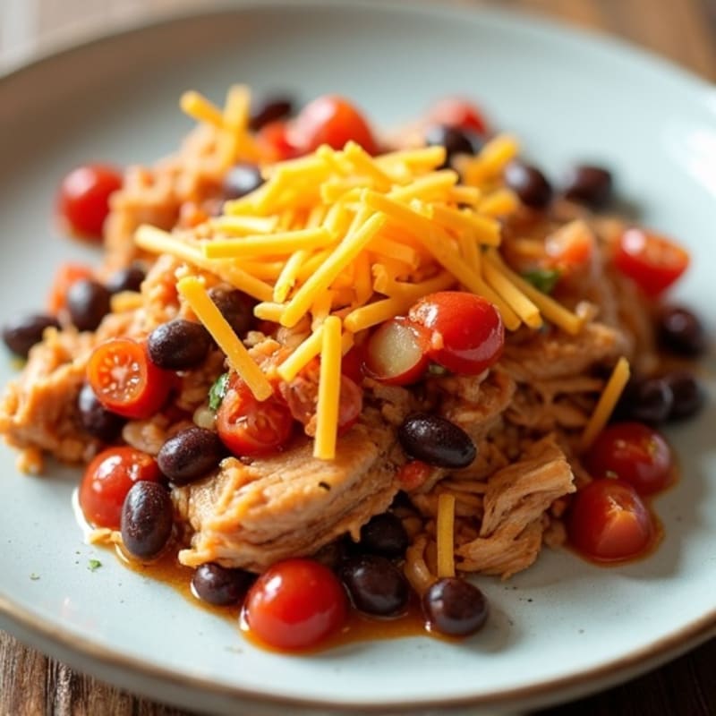 Hearty Shredded Chicken and Black Bean Casserole