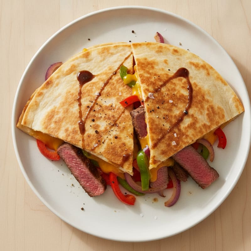 Seared Steak and Pepper Quesadillas