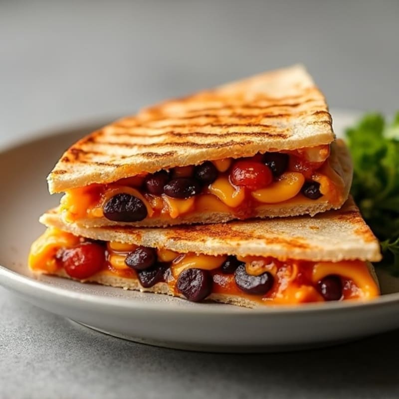 Smoky BBQ Chicken and Black Bean Quesadilla