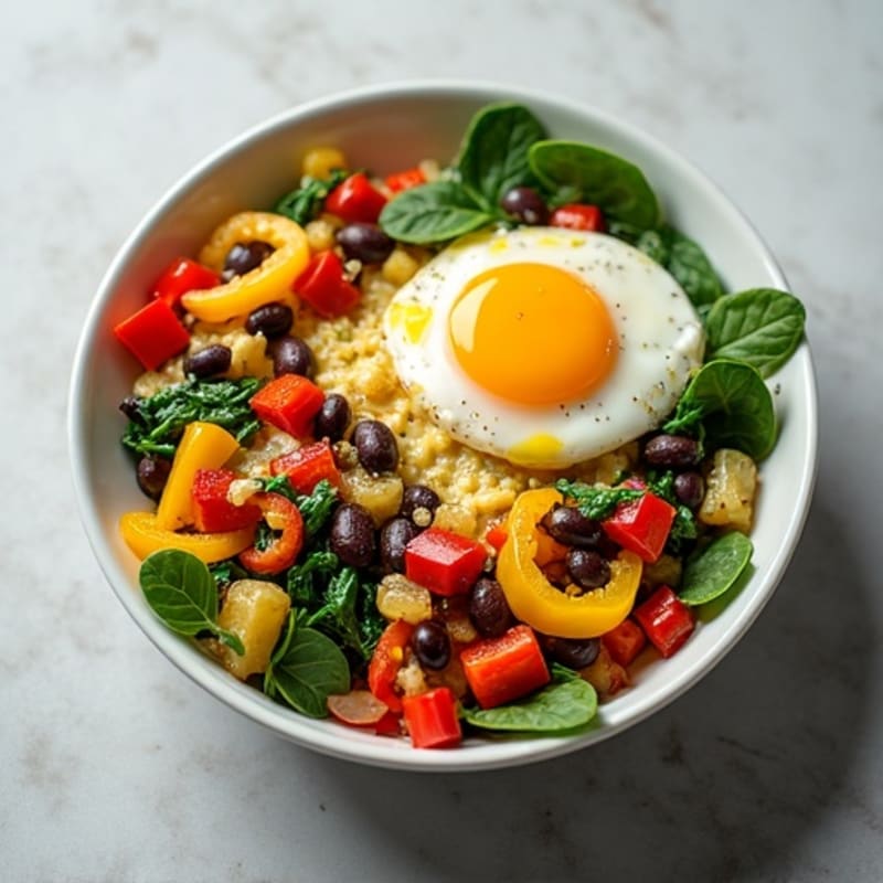 Protein-Packed Veggie and Egg White Scramble Bowl