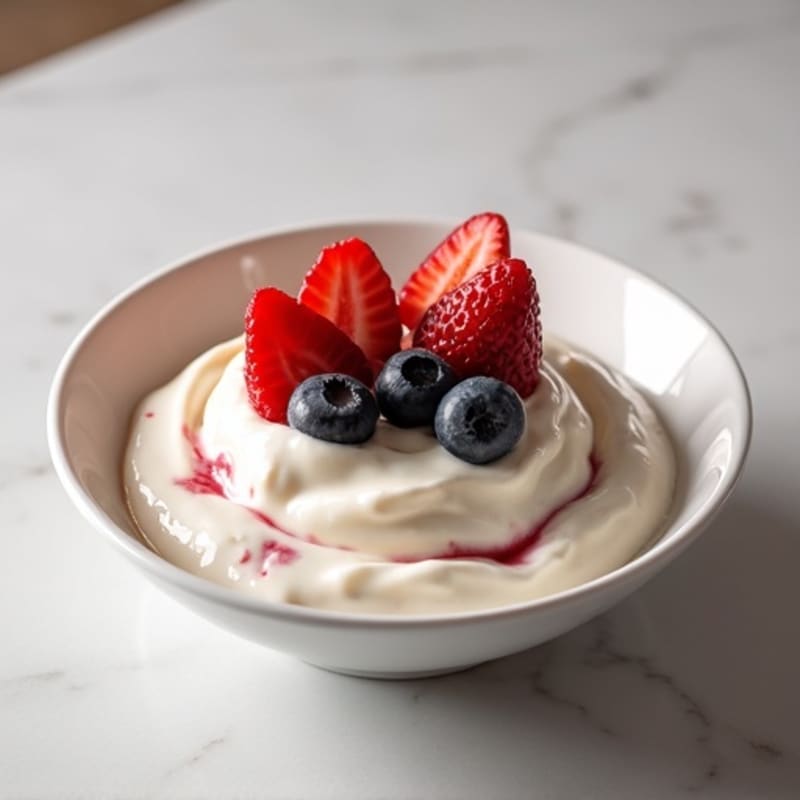 Silky Vanilla Protein Yogurt with Berries