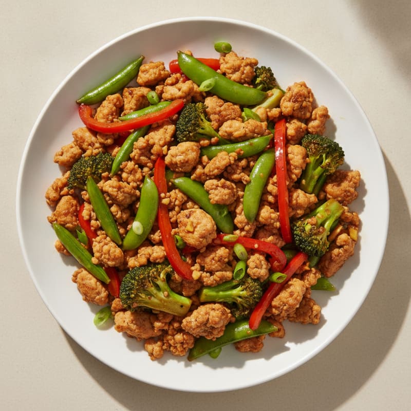 Ground Chicken and Vegetable Stir-Fry